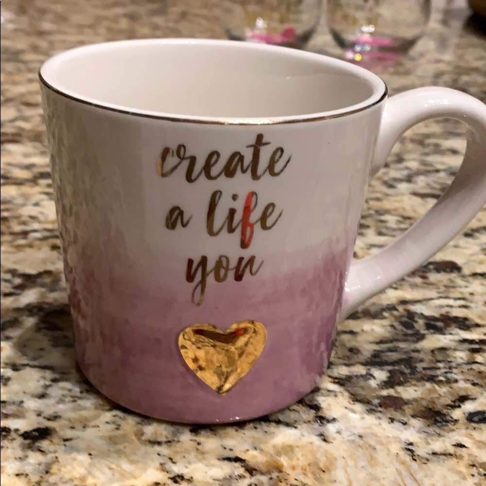 Cute large coffee mug. Create a life you ❤️